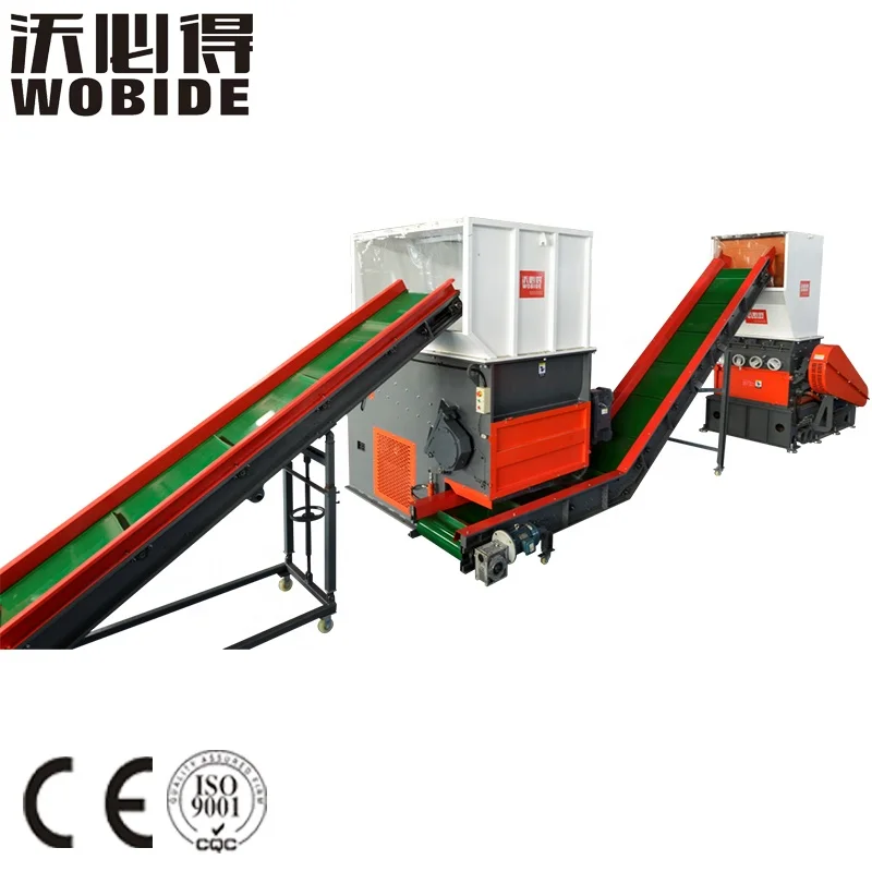 Factory Price Plastic Bottle Recycling Line Shredder Crushing Machines Single Shaft Industrial Shredder