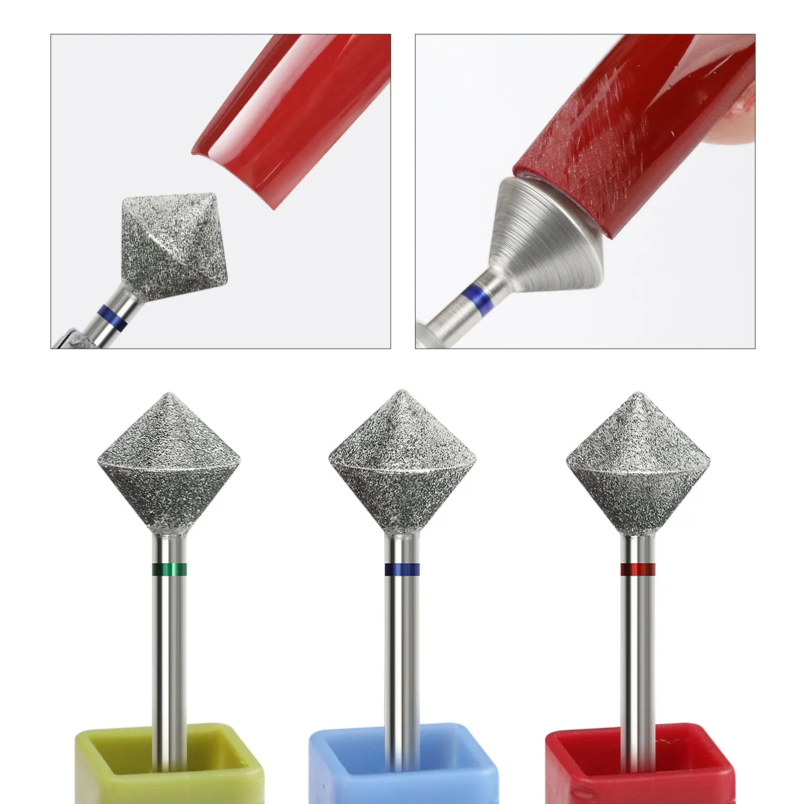 Misscheering Diamond Material Nail Drill Bits For Manicure Drill Bit Milling Cutter for Manicure Pedicure  Apparatus Manicure