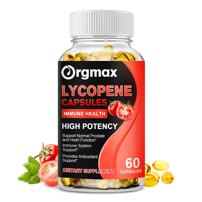 Orgmax OEM 60 pieces Tomato Extract Lycopene Softgel Antioxidant Immune Health Capsules Dietary Supplement