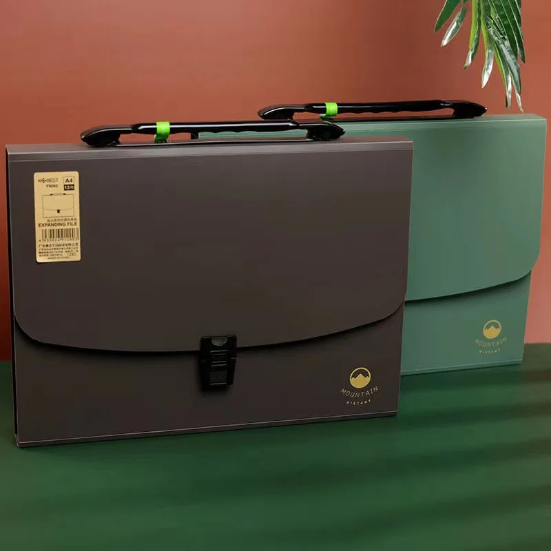 School Office Simple Style Organ Bag Data Test Paper Multiple Colors High-Capacity  Multi Level Folder