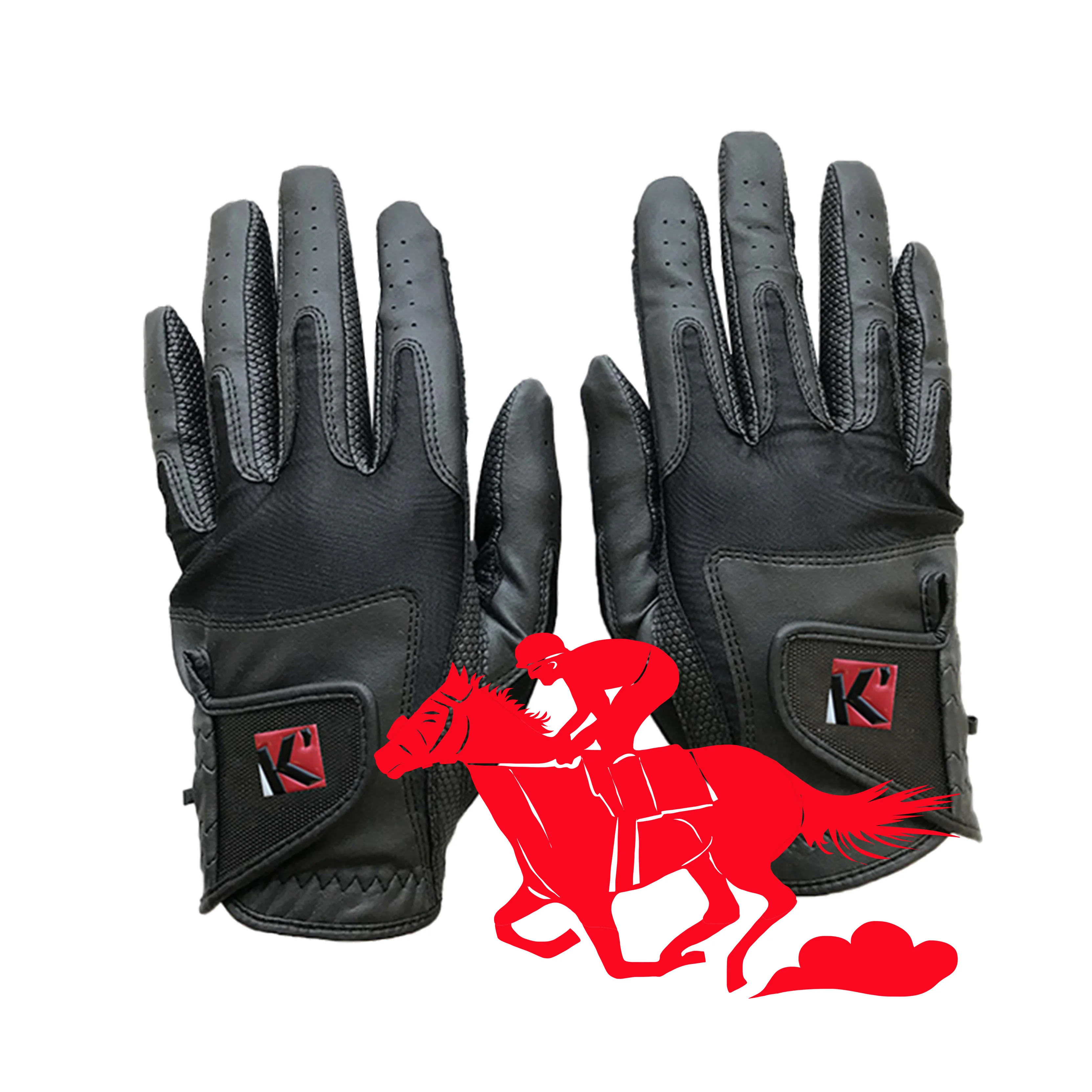 Функциональные защитные кожаные перчатки для верховой езды оптом (62545361222)