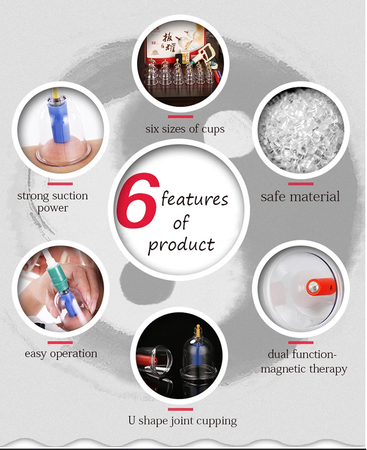 Traditional Chinese Fire Glass Cupping Jinkang Vacuum Cupping Machine 12 Cups Cupping Hijab Jars AntiCellulite Suction Cups
