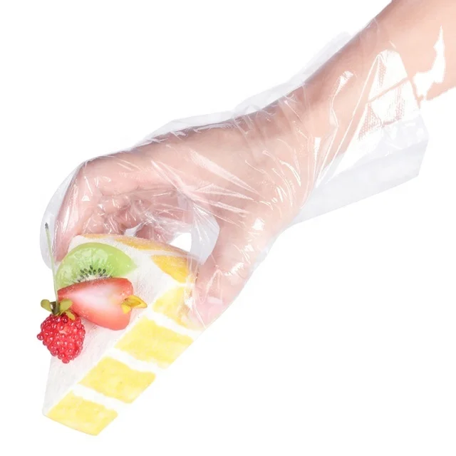 Cast Polyethylene disposable foodservice Thickened CPE Gloves Transparent Household Catering Waterproof Protective Gloves