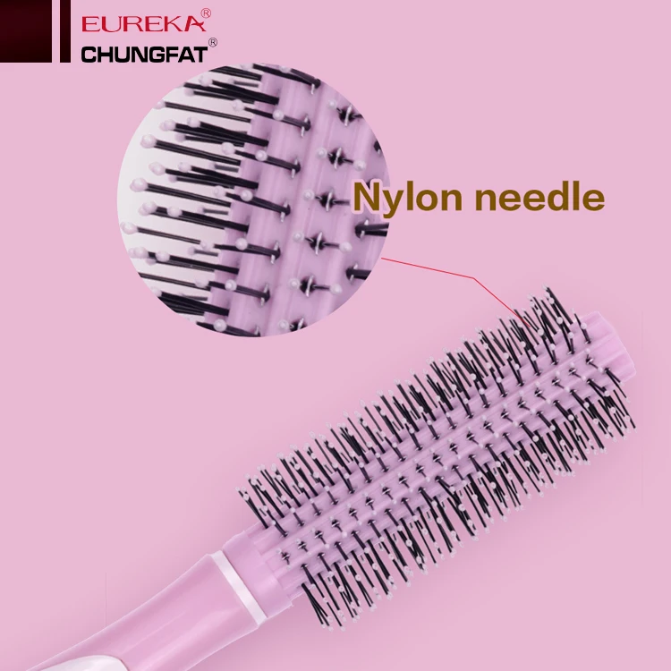 EUREKA 9511CEJ Plastic Salon Commen Comb Self Cleaning Comb Detangling Nylon Hair Brush With Tail Cover Removeable