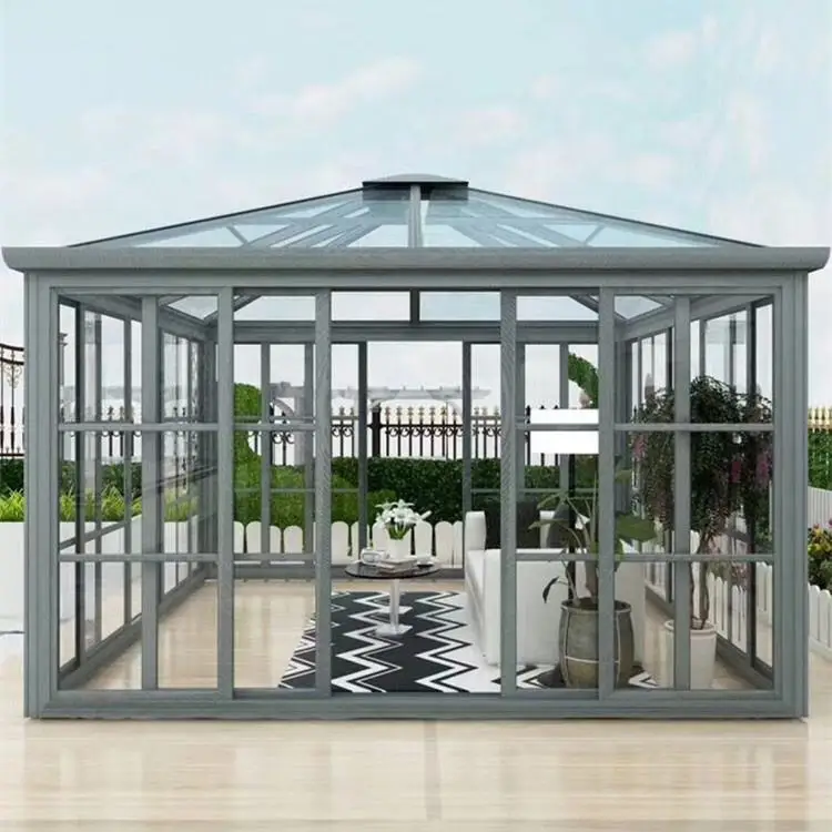 UNIFIVE wholesale new innovations aluminium four seasons aluminium glass pop up standing sunroom for solarium