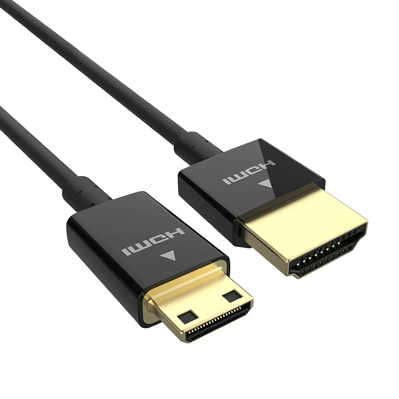 
jce Mini HDMI to HDMI Type C to Type A support 3D 4K 60HZ Video Ultra Slim Flat HDMI Cable 