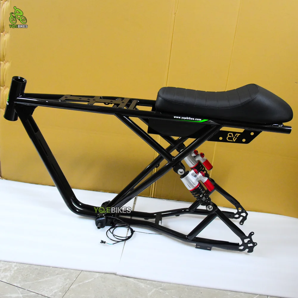 Customization OEM Super Double Suspension EBike Frame 20*4.0 Carbon Steel Electric Bike Conversion Kit 73 RX Frame Bike Frameset