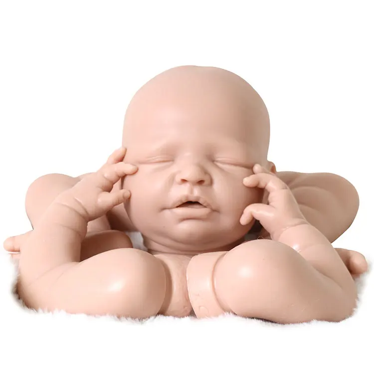 New ODM 2030g 18 inch Silicone Reborn Baby Doll  Lifelike Newborn Baby Unpainted Unfinished Soft Dolls DIY Blank Toys Kit