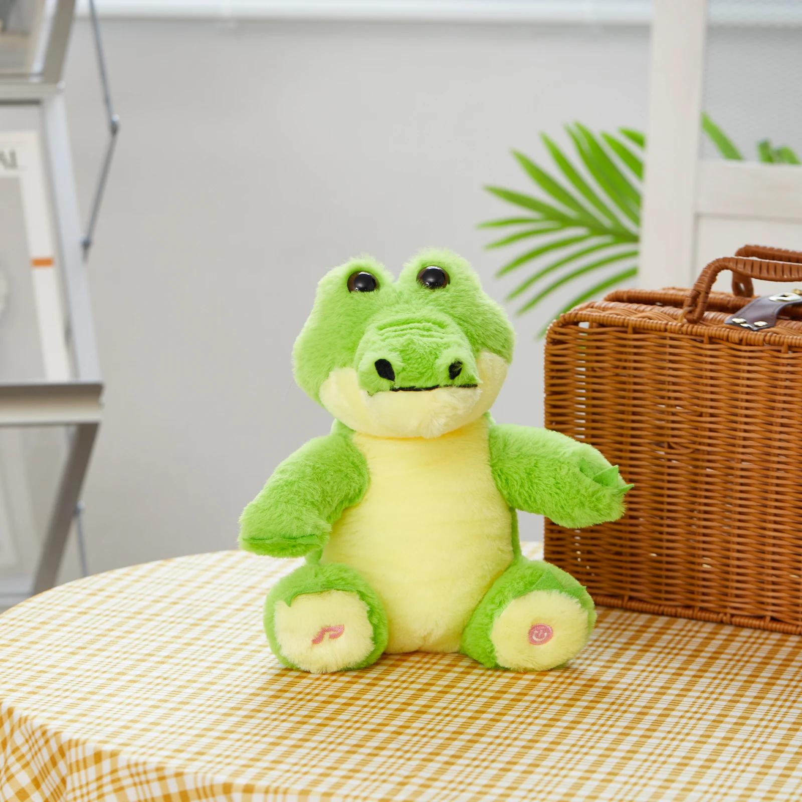 Glowing LED Cute Stuffed Musical Crocodile Light up Soft Pillow Plush Toy with Night Lights Glow in The Dark Birthday Wholesale