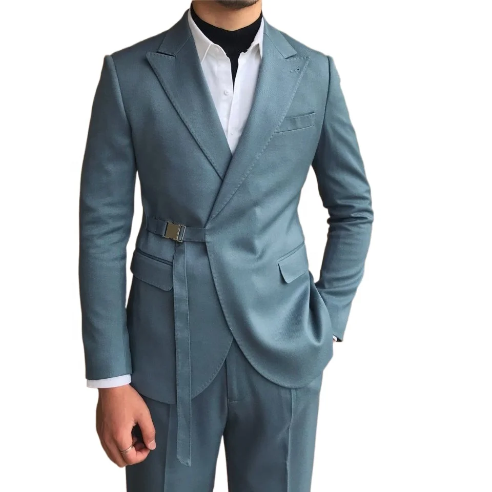 Logo can be customized luxury mens regular fit suits china ready made unstitched piece suits