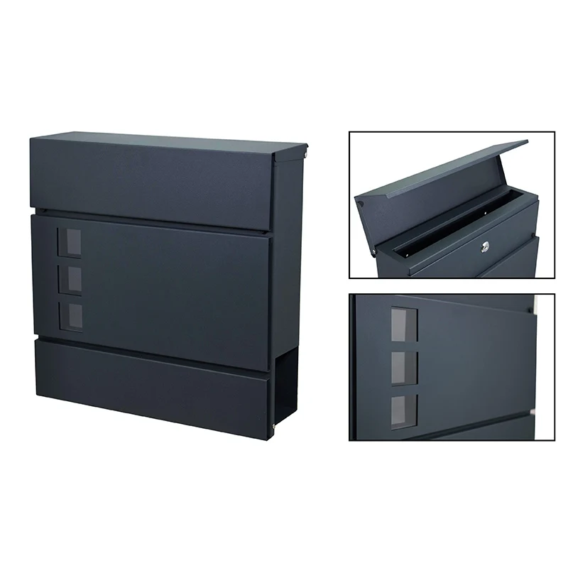 
2021 Mailbox Outdoor Metal Wall Mounted Mailbox with Lock 
