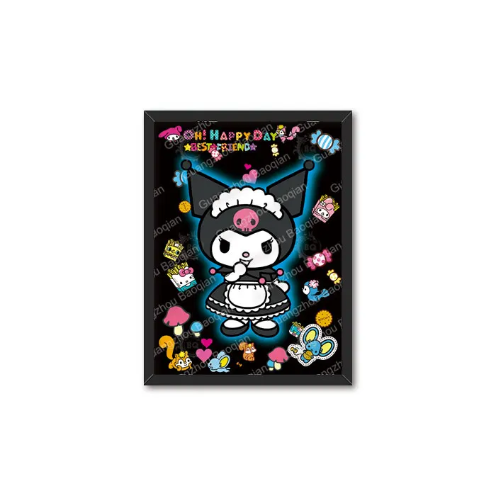 3D аниме линзовидный плакат в стиле народного искусства пластиковая модель для украшения дома