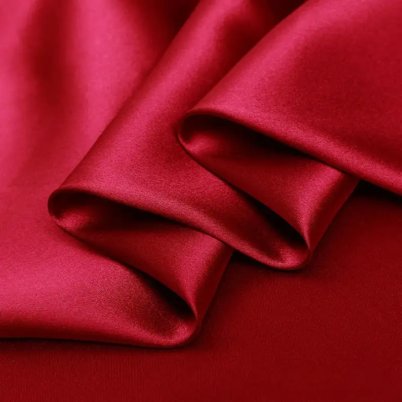  Оптовая продажа однотонная 100% натуральная шелковая ткань сертификат OEKO-Tex 16/19/22/25 мм чистая