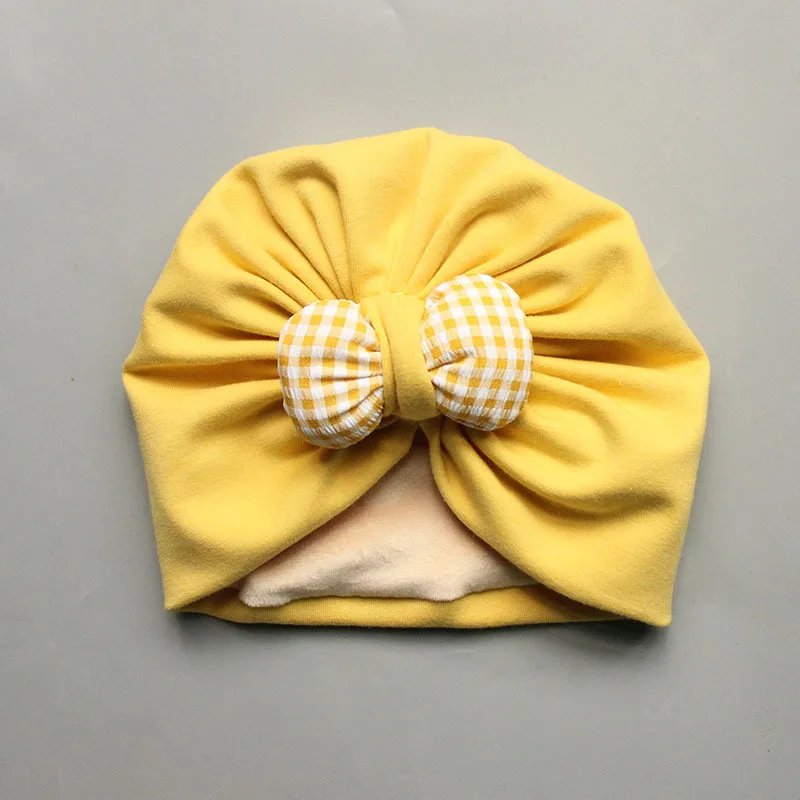 Newborn Hats for Girls Baby Hats Cute Bow Hospital Infant Beanie Winter Fleece Baby Girl Hat