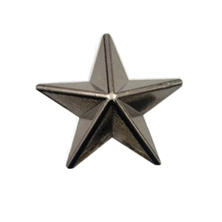 Factory Wholesale Direct Custom Good Price Star Shape Pin Button Parts Zinc Alloy Jeans Rivets