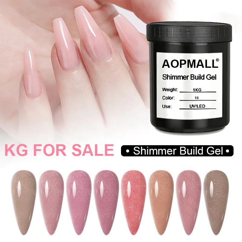 AOPMALL Shimmer Builder UV Gel Extension in Bulk Gel Polish OEM/ODM Factory Wholesale