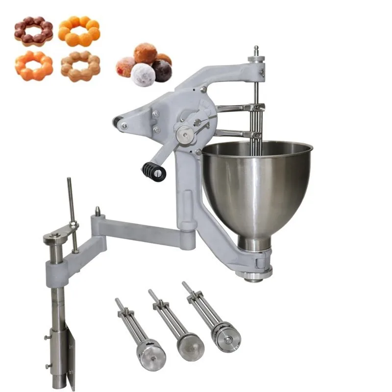 220v50hz 110v60hz Mini Loukoumade 9L Hopper Manual Donut Ball Maker Machine With 3 Different Shape Mold