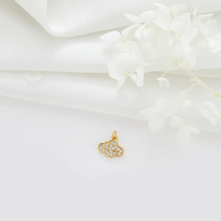 Micro Insert CZ Evil Eye Snake Shaped Charms Brass 14K Gold Plated Designer Charms Pendants for Necklace Bracelets Bulk