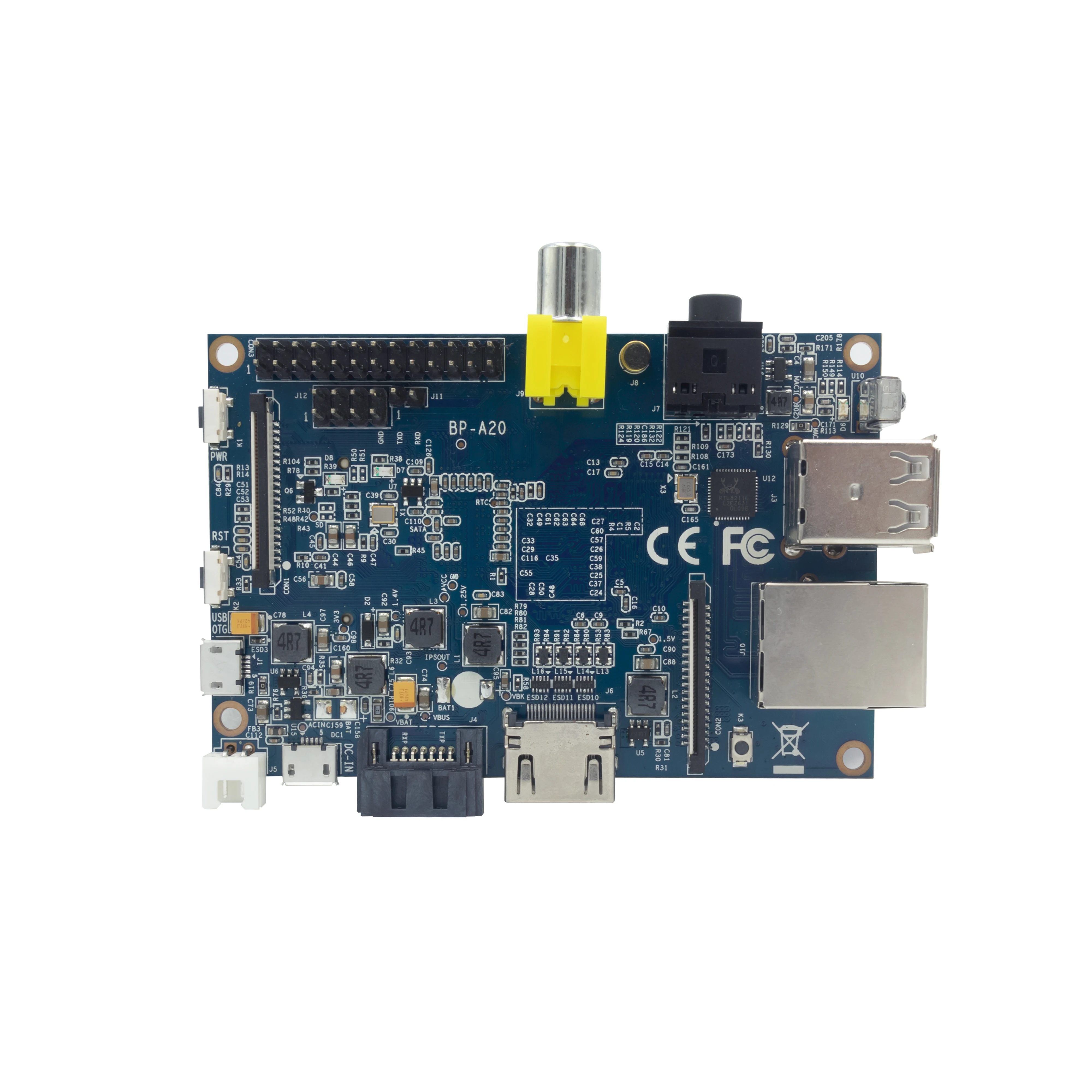 Allwinner A20 Dual core CPU Banana Pi BPI M1 embedded Android motherboard with 1 GB DDR3 memory