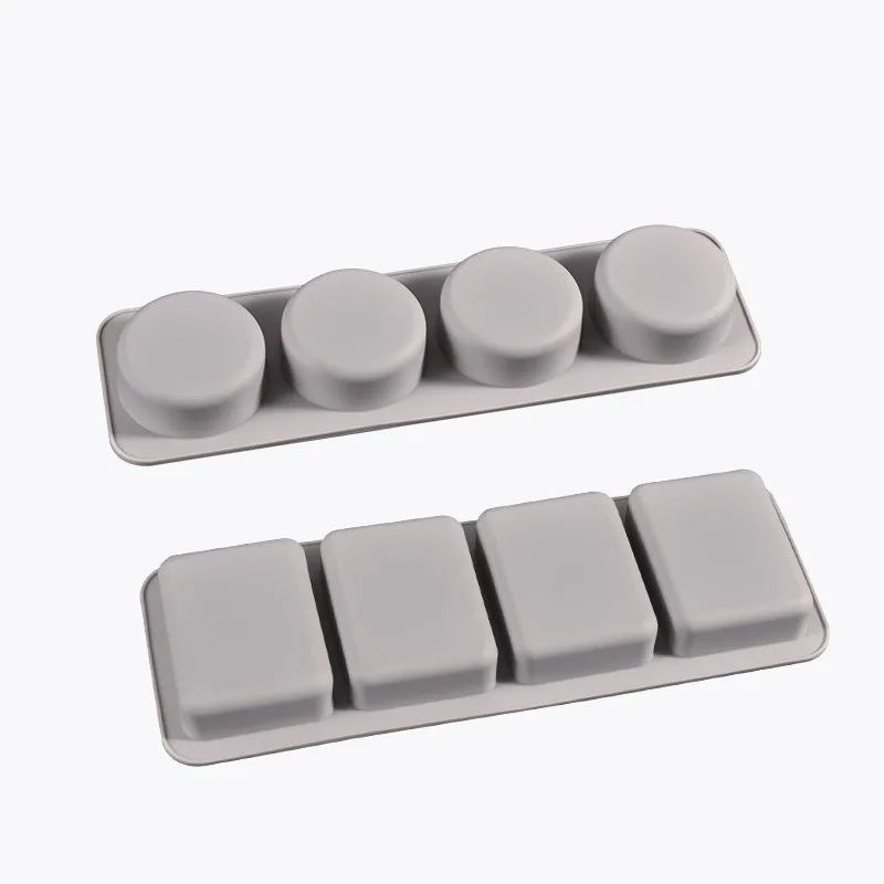 Premium  Silicone Soap Moulds-Versatile Durable Designs for DIY Soap Making 4 Cavities Rectangle Soap container for Making Home