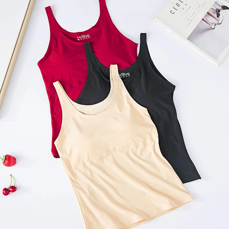 Ladies tank top sleeveless camisole sports bra women underwear	 sexy hot indian boobs