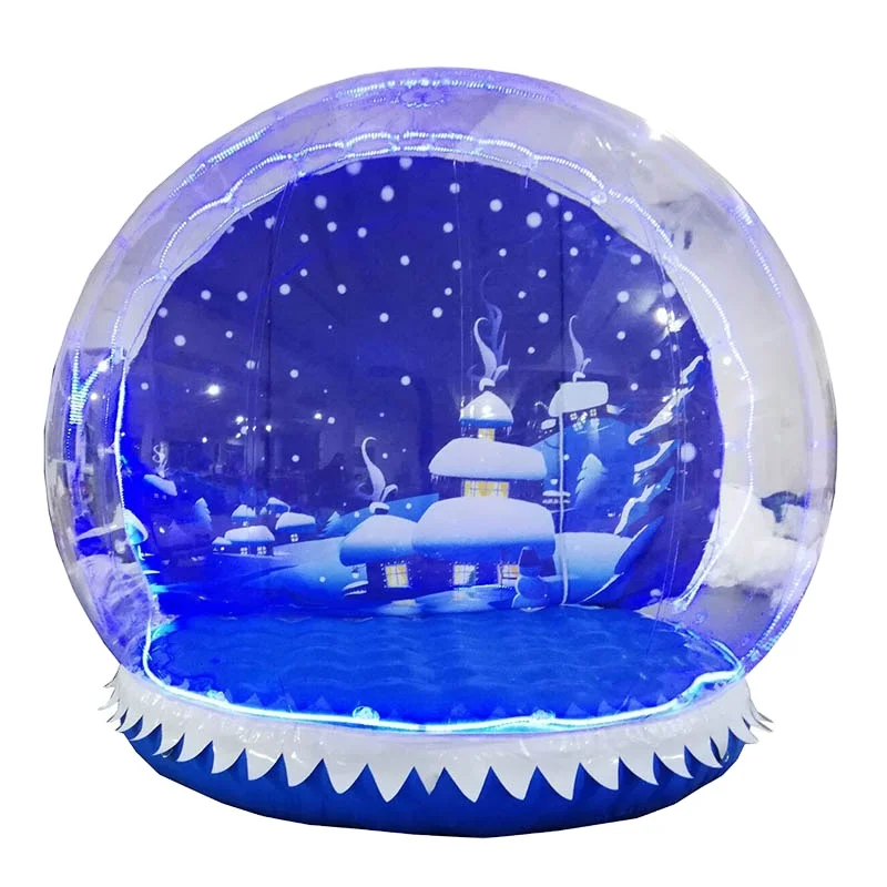 Outdoor Decorations Clear Dome Christmas Human Life Large Size Inflatable Snow Globe For Live Show