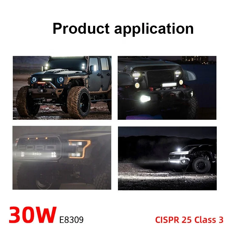 8 inch 30W Offroad LED Light Bar High beam/foglight White Vehicle Light Bar Work Light
