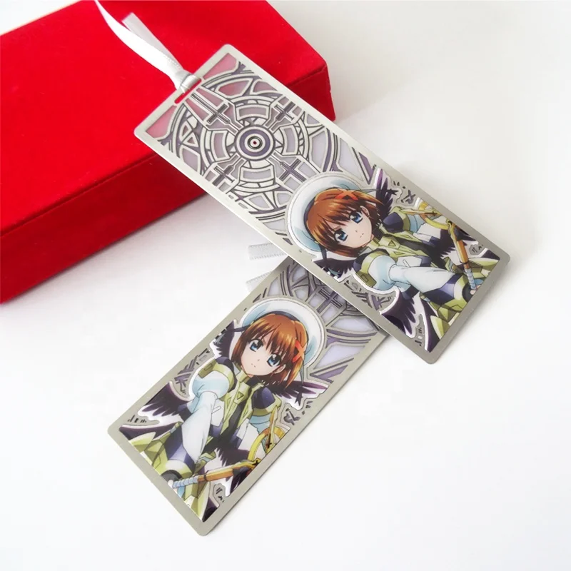 Custom anime Cardcaptor Sakura bookmark color printed metal lenticular bookmarks