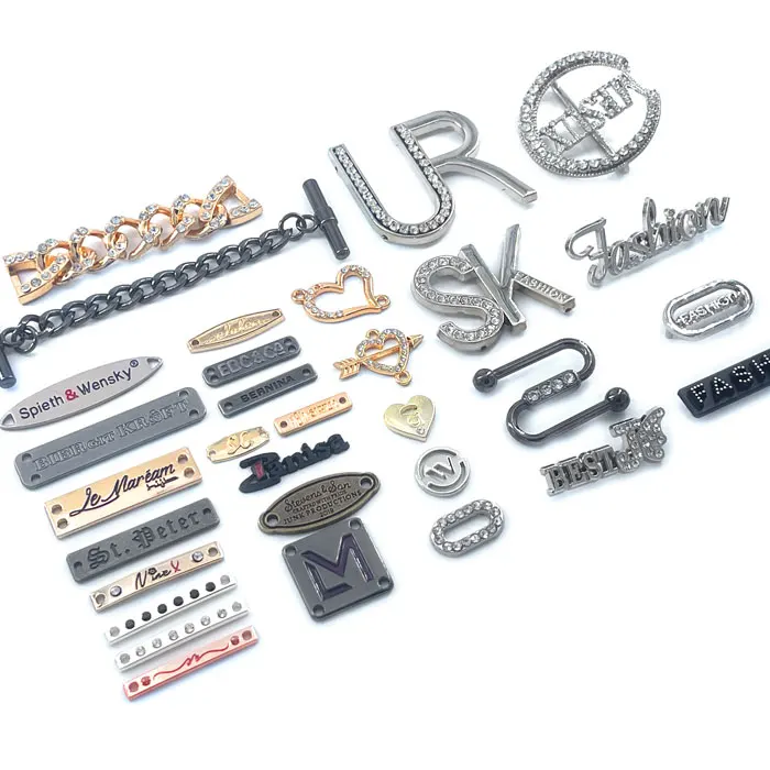 Washable Double Hole Sample Customise Logo Etched Rectangle Engraved Laser Metal Label Clothing Tags