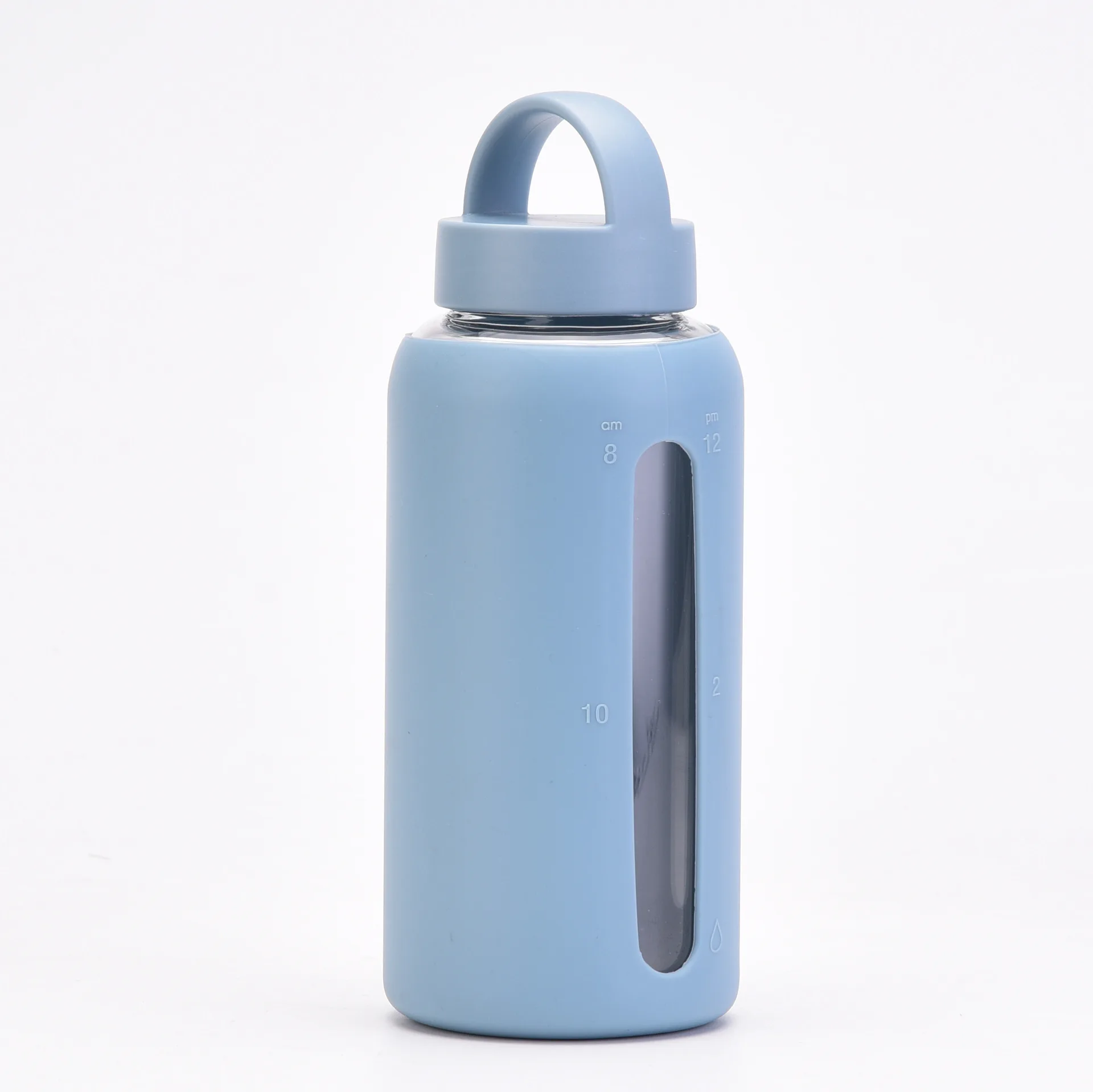 Gramfire 800ml Glass Water Bottles with Silicone Sleeve Sports Camping Travel Gym Water Bottle