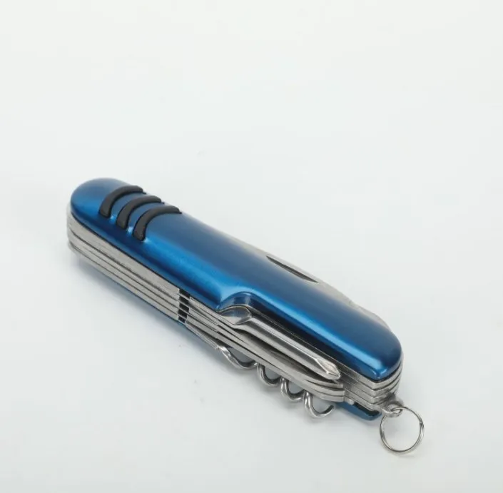 Camping Accessory Pocket Folding Knife EDC Multi Function Tool Blades With Keychain Multitool Gadget Item