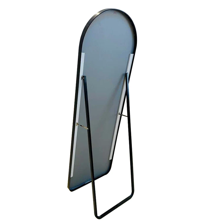 Simple Design Frame Arc Mirror Full Length Mirror Floor Standing Mirror With Support Frame