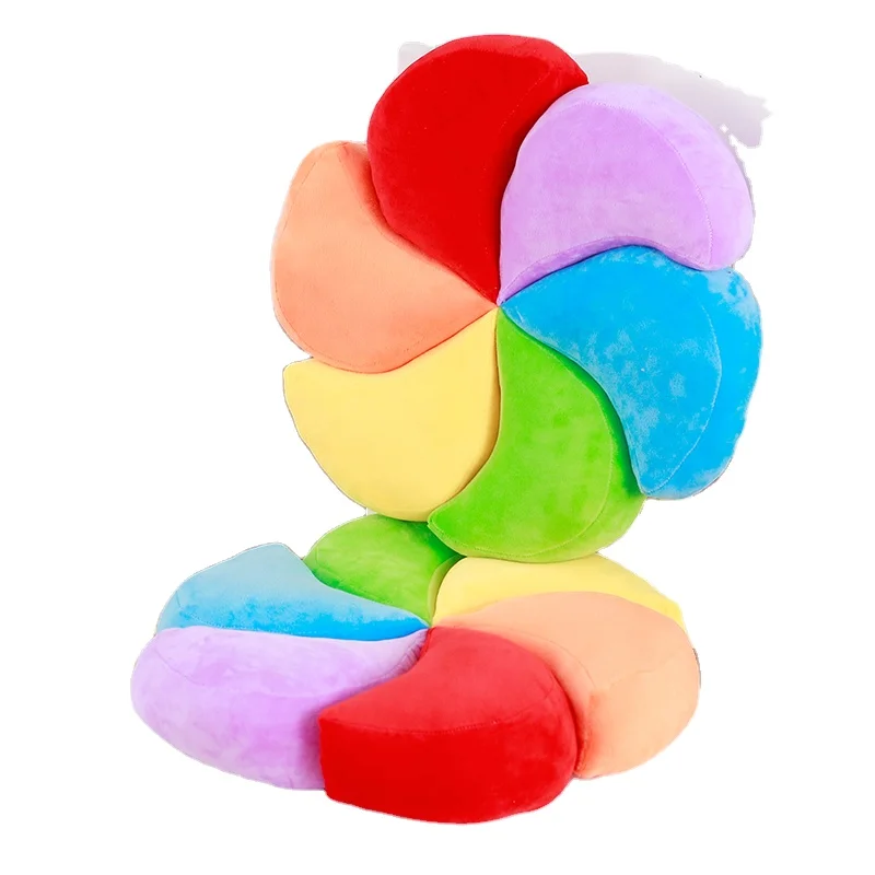 45cm Plush Pillows Custom Unique Plush Throw Pillow Furniture baby items decorated with six colorful petals
