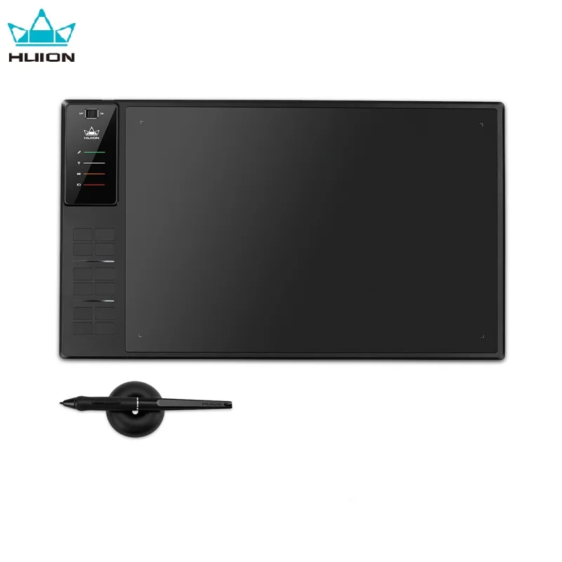 Горячая распродажа! Графический планшет HUION WH1409 v2 для рисования, 8192 уровней, 266PPS, поддержка наклона, интерактивный, беспроводной