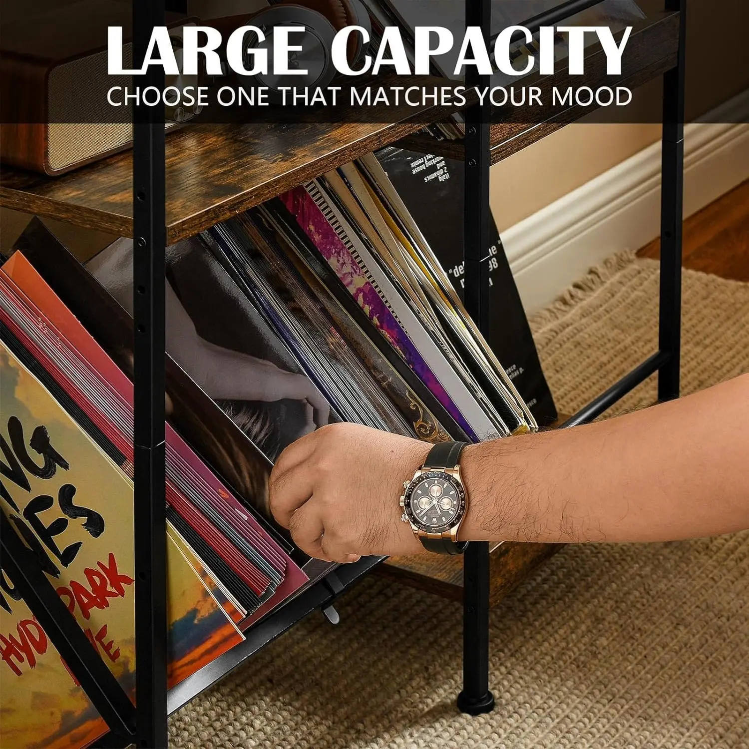Bedroom Living Room Storage Record Table Holder Albums Vinyl Record Player Cabinet Record Player Stand