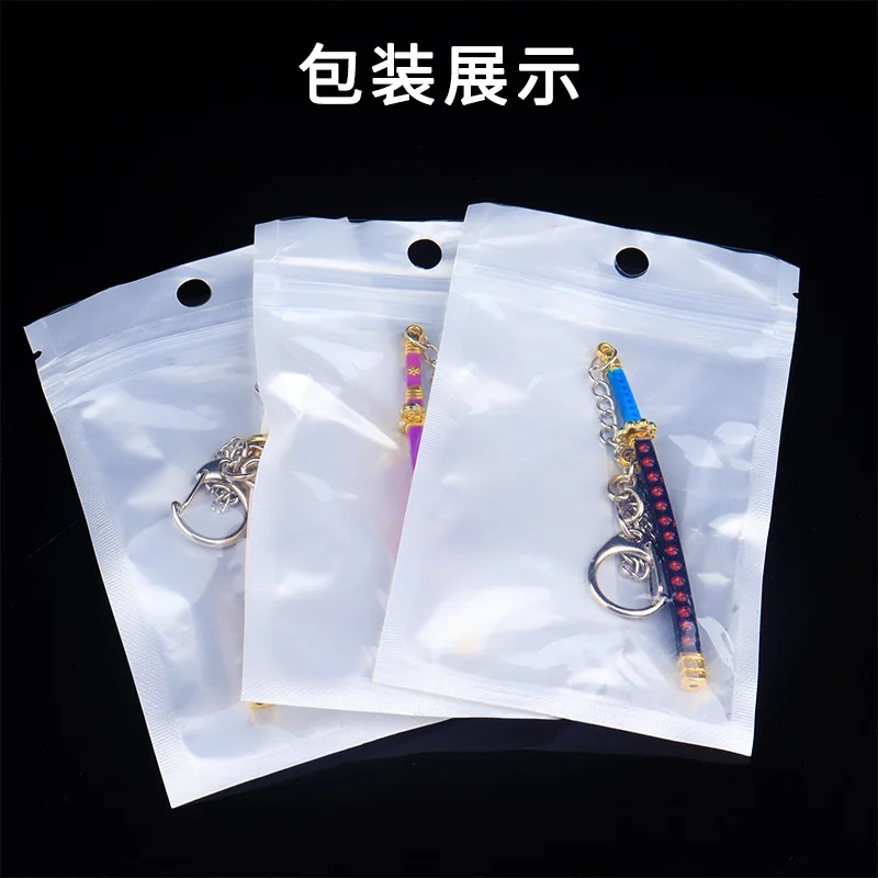 Zoro Sword Anime One Piece Katana Keychains 9cm Metal  Weapon Sword Keychain Katana KeyChains
