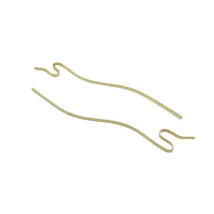 Wholesale yiwu wavy hairpin simple design plain hair pins iron copper metal hair chopsticks accessories for women girls