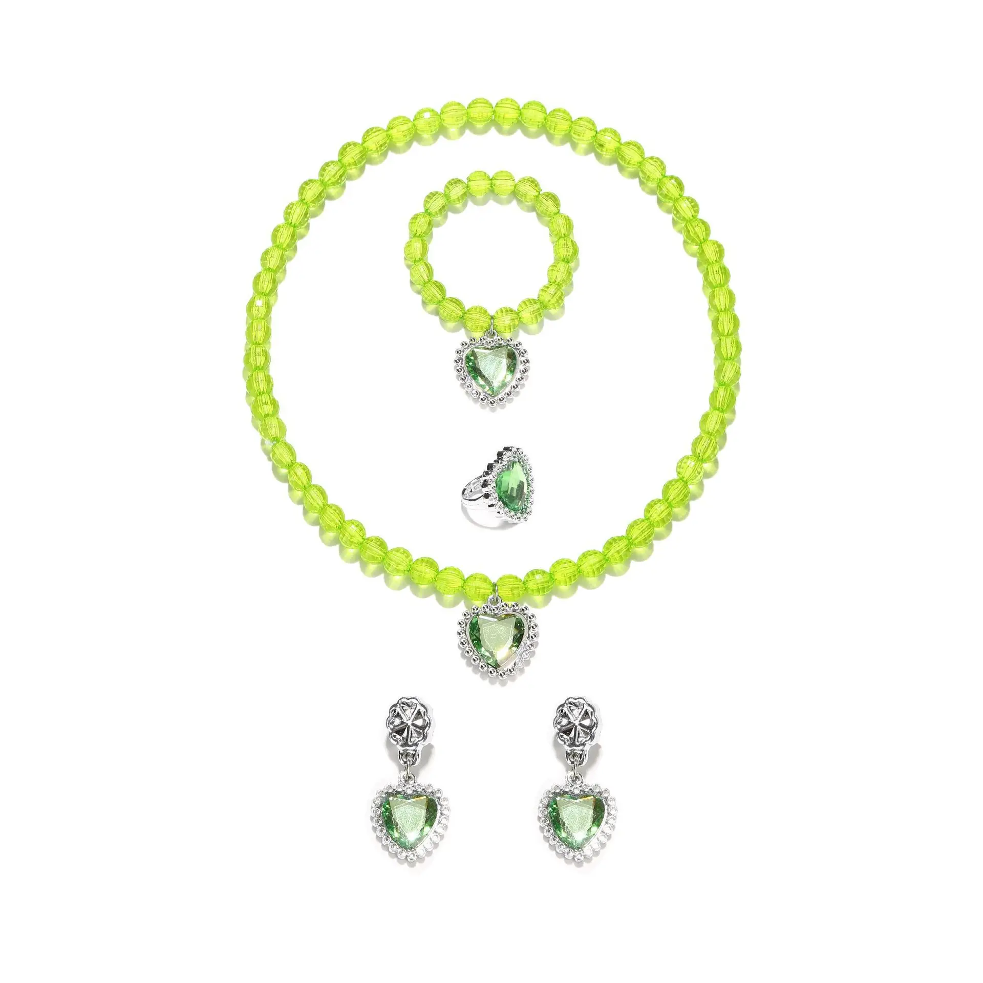 LP Princess Tiana dress accessories set Halloween cosplay Girl dress Frog Princess Crown necklace set