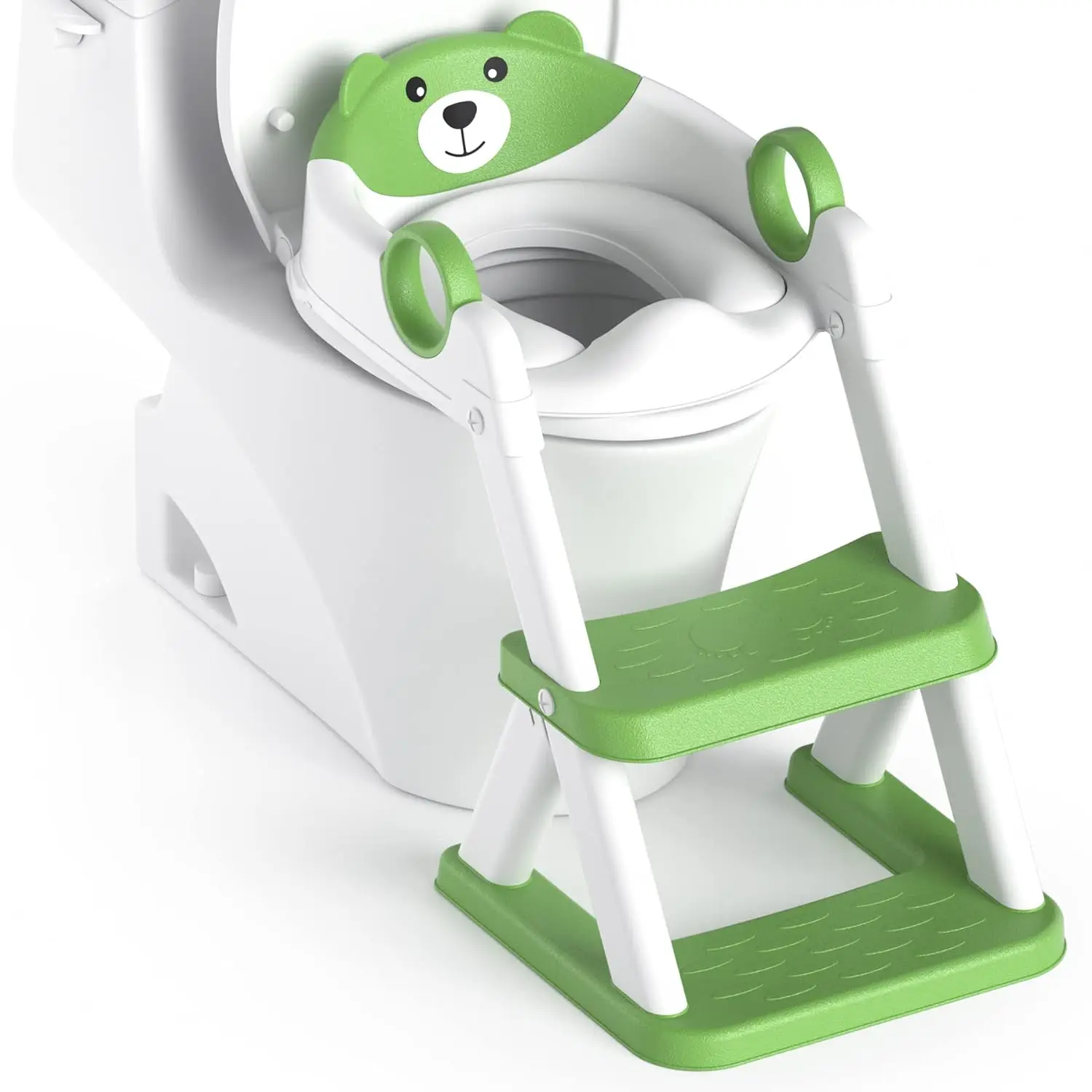 Upgrade Toddler Toilet Seat for Kids Boys Girls  2 in 1 Potty Training Toilet Splash Guard Anti-Slip Pad Step Stool