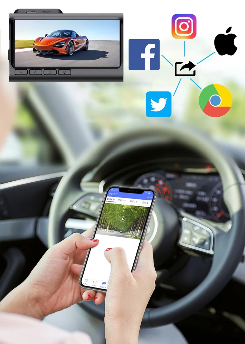 Dash Cam Dual Camera WiFi 1080P 3.16 Car DVR Mirror Auto Video Recorder Dashcam 24h Parking Lens Sensor Time-lapse photography