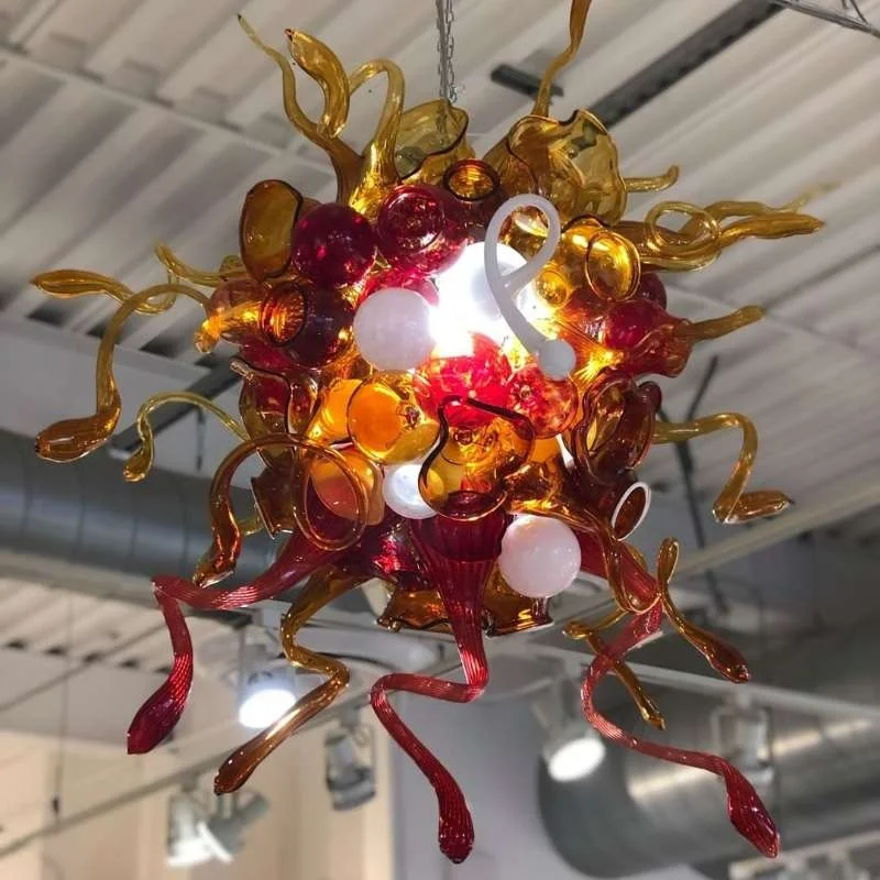 Элегантная люстра из муранского стекла в стиле Chihuly светодиодные лампочки 110-240 В освещение для спальни дома