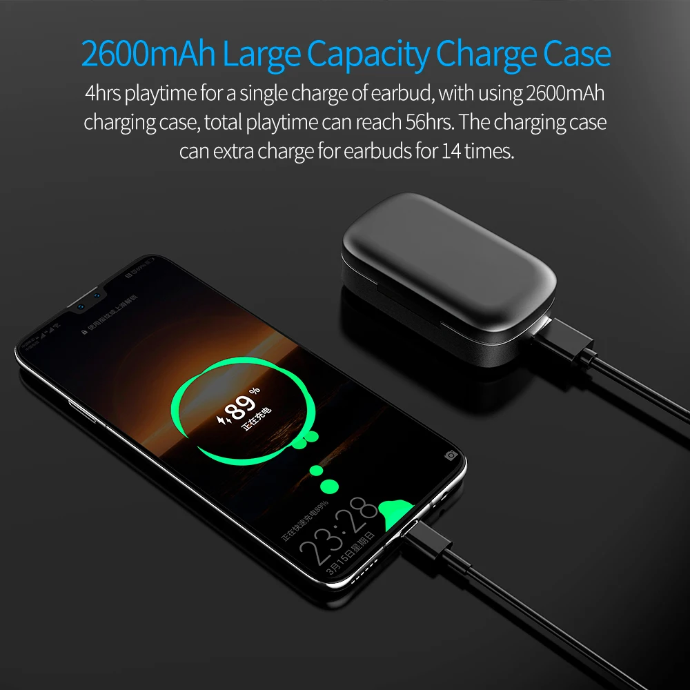 
Private Label Hifi Stereo Smart In Ear BT 5.0 Waterproof Cheap Wireless Earbuds In Bulk FT10 