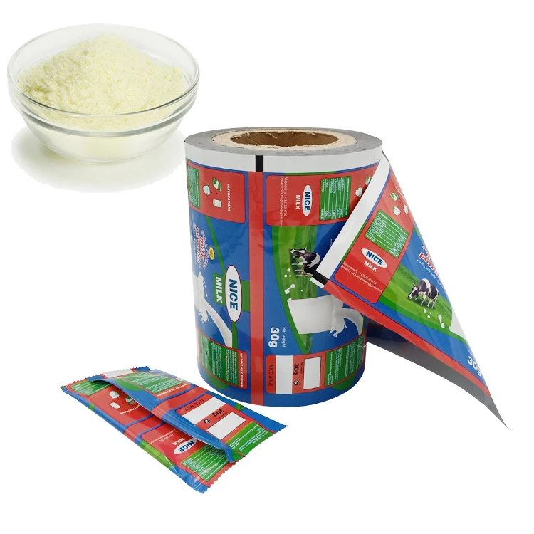 custom anti-static food grade milk powder plastic film with laminated print roll films