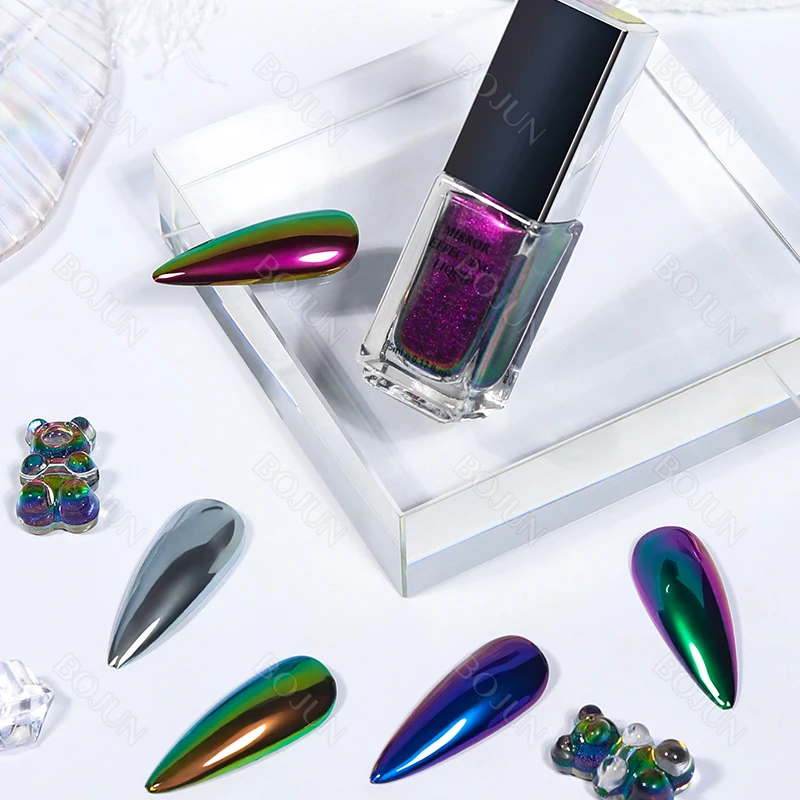 New Arrival High Quality Mirror Nail Powder Liquid Nails Magic Chrome Chameleon Pigments for nails art decoration