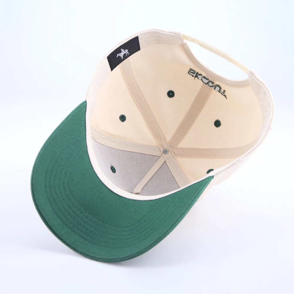 Wholesale Custom 5 Panel Underbrim Acrylic Dad Hat Unisex Embroidery Logo Polyester Baseball Hat Sports Cap For Men Women