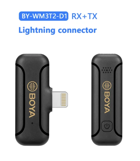 BOYA BY-WM3T2 Универсальный 2 4 ГГц открытый беспроводной петличный живой микрофон для iPhone