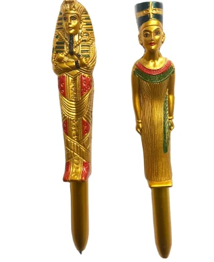 Bookstore Ancient Egyptian Queen Craft Ink Pen Resin Egypt characters Shape Pens