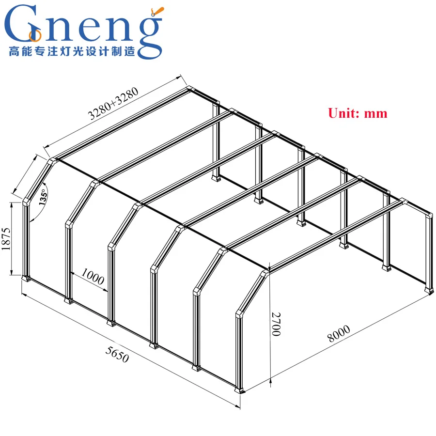 ZG/E1009 auto car wash tunnel car showroom lamp professional car care equipmentled workshop light