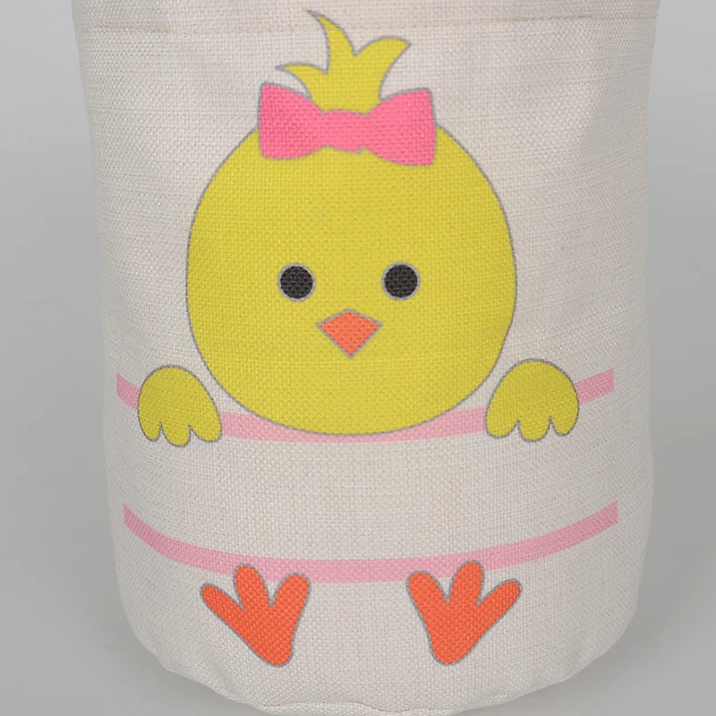 High King wholesale easter basket Canvas Easter Bunny Bag Easter Basket with sublimation for kids