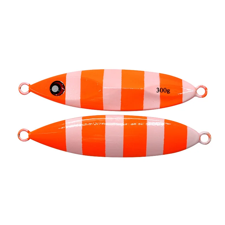 40g to 350g Fishing Metal Jigging Lure Luminous Sea Fishing Bait Glow Lure Deep Sea Boating Popping